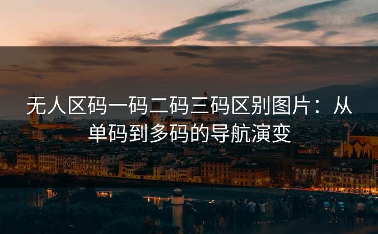 无人区码一码二码三码区别图片：从单码到多码的导航演变